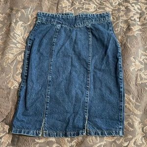 Vintage 80s Whipp denim skirt size 5/6